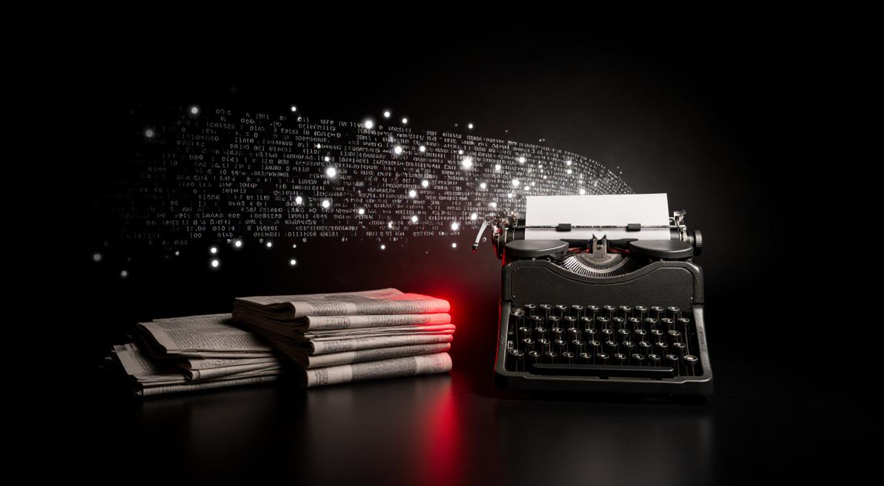 Een abstracte weergave van journalistiek en data-stromen